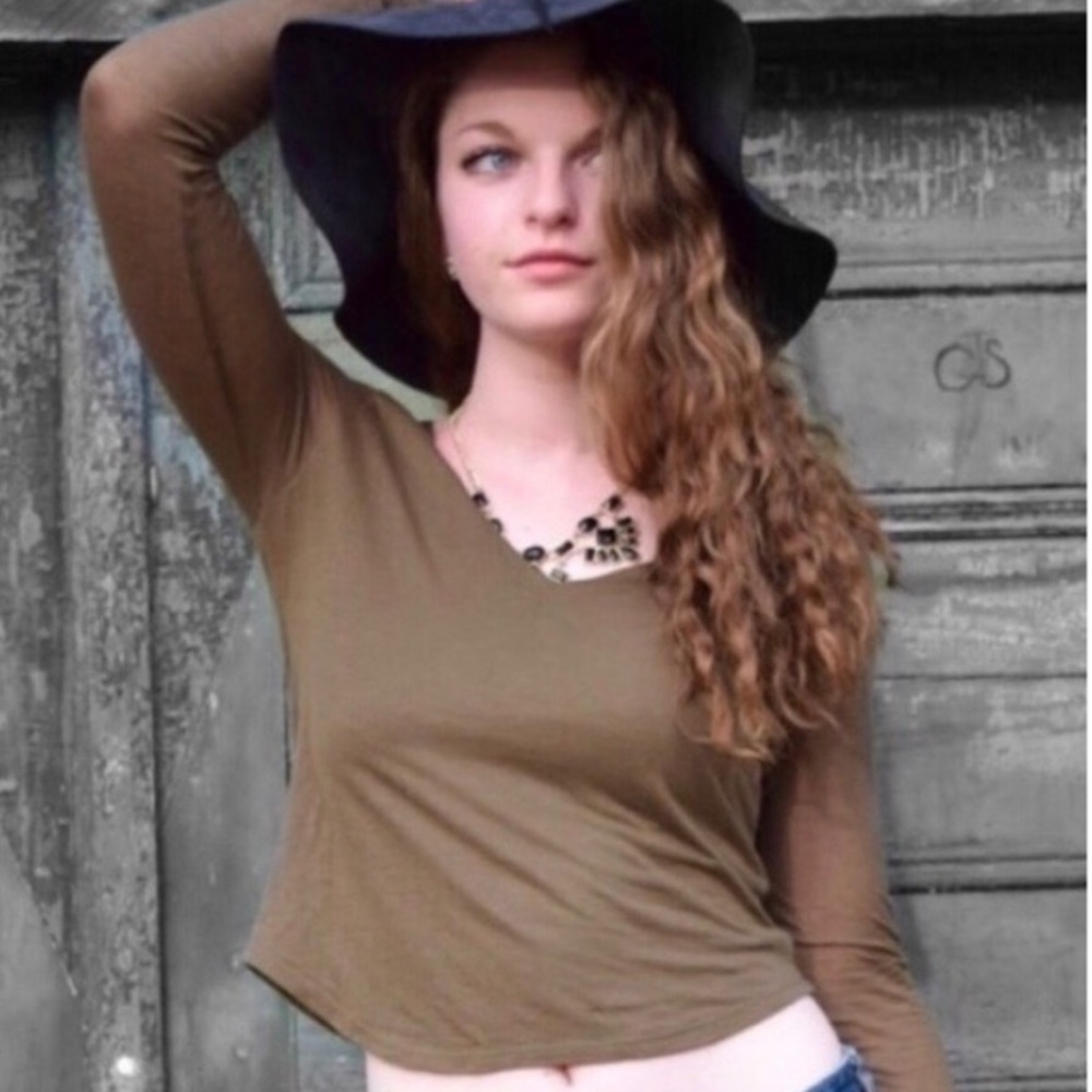 Pacsun Army Green Longsleeve T-shirt
